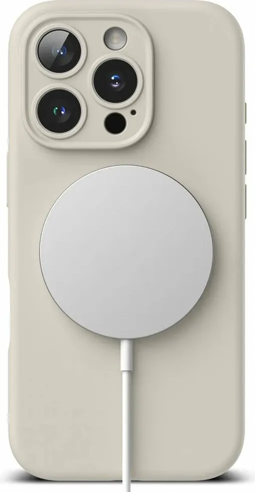 Mbështjellës Ringke Silicone MagSafe për iPhone 16 Pro, Bezhe - 4