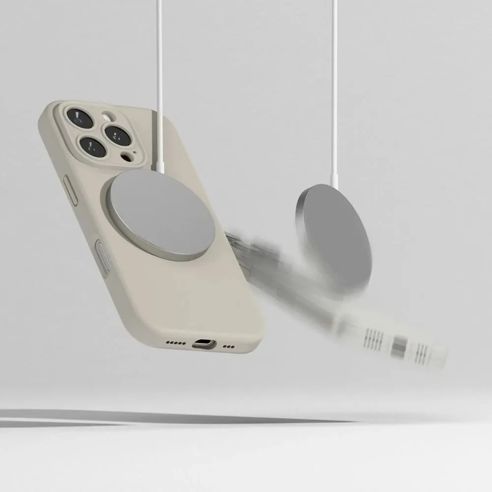 Mbështjellës Ringke Silicone MagSafe për iPhone 16 Pro, Bezhe - 6