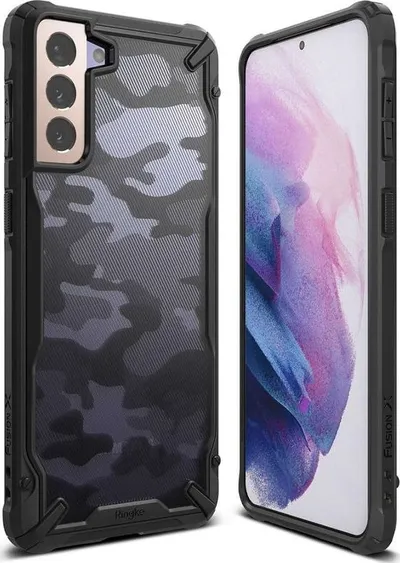 Mbrojtëse Ringke për Galaxy S21 Plus, i zi / me dizajn - 1