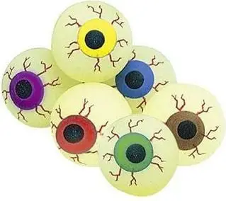 Top kërcyes Goki Rubber Bouncy Ball, që ndriçon në errësirë, dizajn syri, shumëngjyrësh