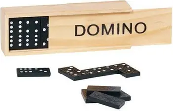 Set domino druri Goki Wooden Domino, 4.5 x 2 cm, shumëngjyrësh