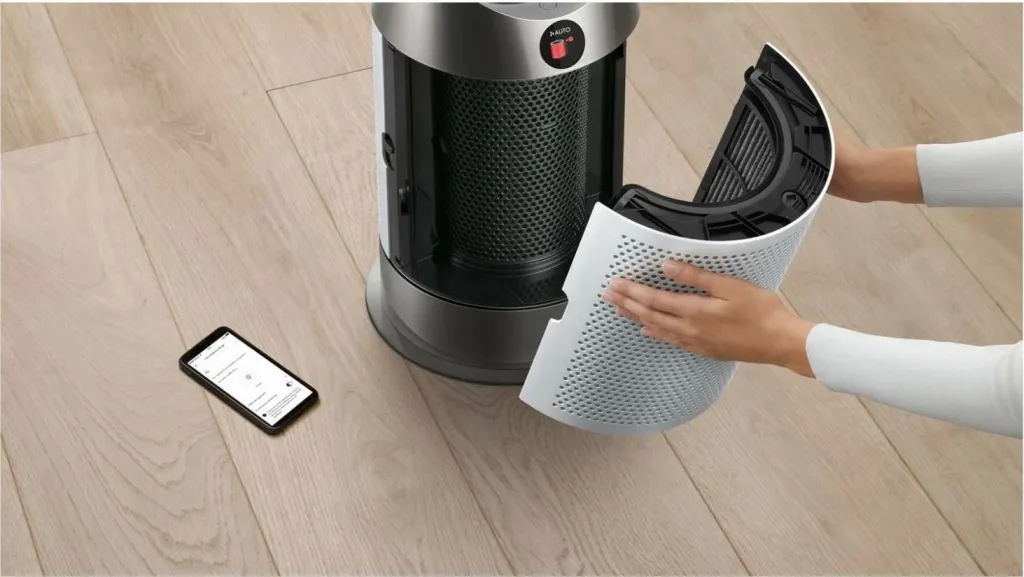 Purifikator ajri, ngrohës dhe ventilator Dyson Purifier Hot+Cool HP1, silver - 6
