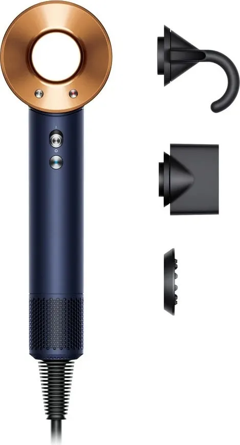 Tharëse flokësh Dyson Supersonic, 1600W, 3 shtojca, natë blu/bakër - 1