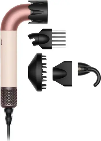 Tharëse flokësh Dyson Supersonic Curly Coily, motor digital, për flokë kaçurrela, rozë