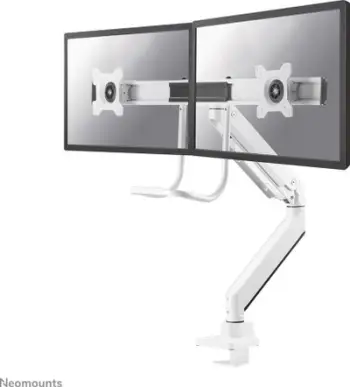 Mbajtëse tavoline për monitorë Neomounts NM-D775DXWHITE, për 2 monitorë 10"-32", e bardhë