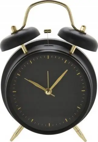 Orë dekorative Homla Koopman TIMER, 20 cm, me zile, e zezë