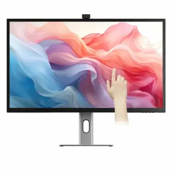 Monitor Alogic CLARITY Max Touch 32", 4K UHD, ekran me prekje, me kamerë 8MP, i zi