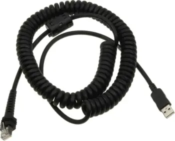 Kabllo Datalogic USB Cable – Type A / Coiled / TPU / 1.2 m / Zezë
