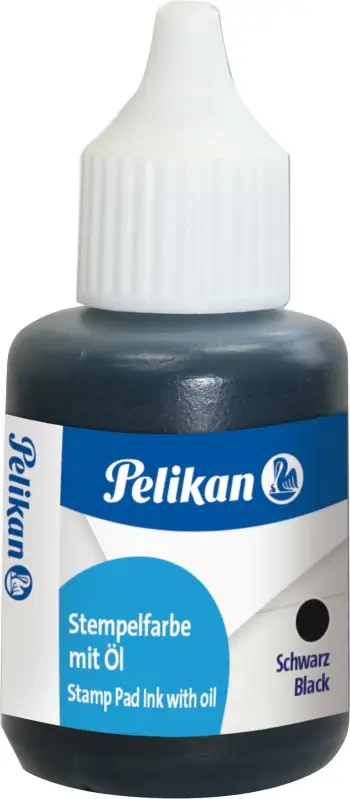 Solucion ri-mbushës për jastëk vule Pelikan 351353, 30 ml, i zi