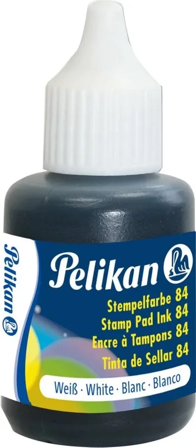 Bojë për vula Pelikan 351502, 30ml, e bardhë - 1