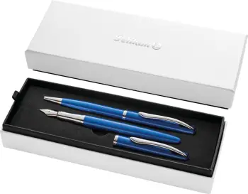 Set stilolapsa Pelikan Jazz Noble Elegance, stilolaps me bojë dhe ballpoint, blu Sapphire