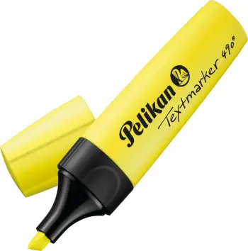 Marker tekst Pelikan 490, verdhë