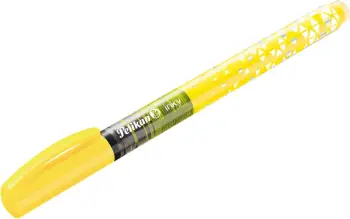 Stilolaps plastik Pelikan inky neon 0.5 mm, verdhë, set 10 copë