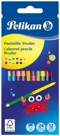 Set lapsash ngjyrash Pelikan 700146, 12 copë, multingjyrëshe