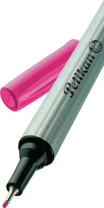 Set stilolapsash fineliner Pelikan 96, majë fine, 10 copë, rozë