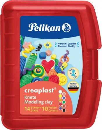 Plastelinë Pelikan Creaplast, 14 copa, shumëngjyrëshe, fëmijë