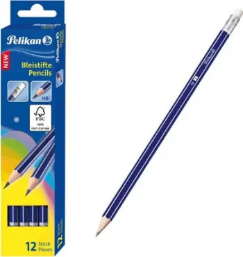 Laps Pelikan GP HB me gomë (12 copë)