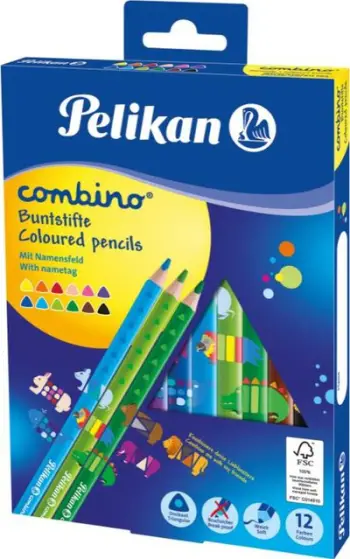 Ngjyra druri Pelikan Combino, 12 copë