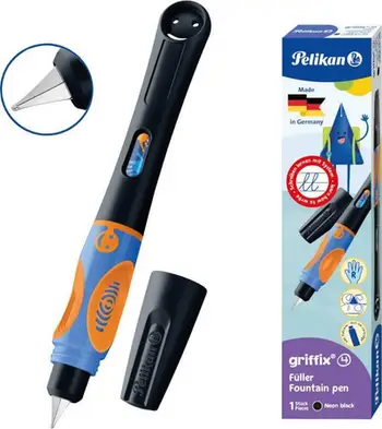 Stilolaps me bojë Pelikan Griffix Neon, për dorën e djathtë, i zi