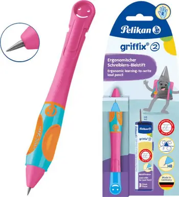 Laps grafit Pelikan Griffix Lovely Pink, për fëmijë, për dorën e djathtë, rozë