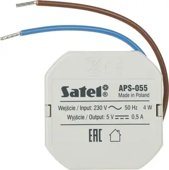 Furnizues rryme SATEL APS-055, 5V DC, për montim të fshehtë, gri