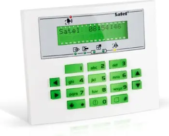 Kontroller për sisteme alarmi Satel INT-KLCDS-GR, LCD, ndriçim i gjelbër, i bardhë