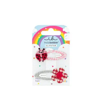 Kapëse flokësh për vajza Invisibobble "Happy Ladybird", 2 copë