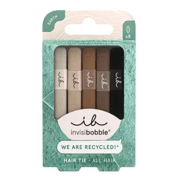 Llastik për flokë Invisibobble Mocha, 5 copë, shumëngjyrësh