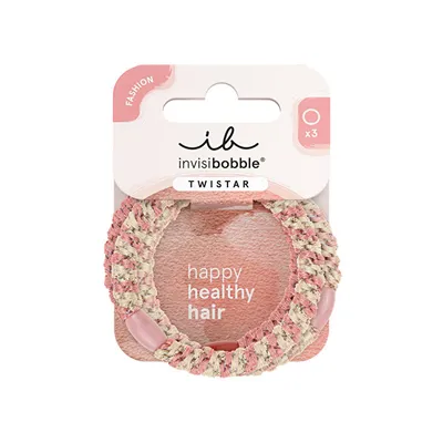 Set lidhëse për flokë Invisibobble Twistar Blush, 3 copë - 1