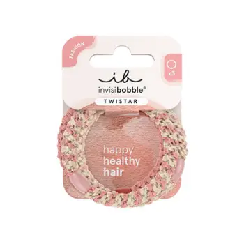 Set lidhëse për flokë Invisibobble Twistar Blush, 3 copë
