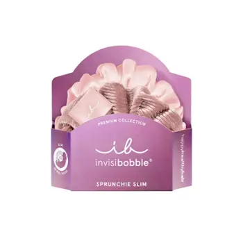 Set lidhëse për flokë Invisibobble Sprunchie Slim Premium Hair Scrunchie La Vie en Rose, 2 copë, rozë