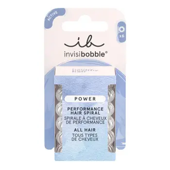 Llastikë për flokë Invisibobble Power Crystal Clear Hair, 6 copë, transparent