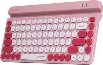 Tastierë A4Tech FStyler, wireless, US, rozë, e kuqe dhe e bardhë