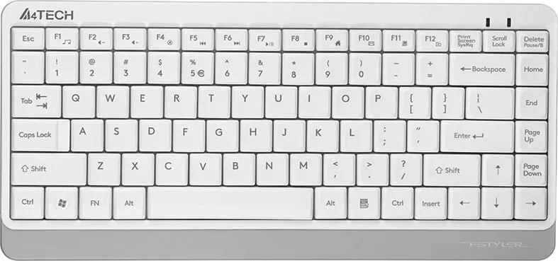 Tastierë A4Tech FK11, me kabllo, US INTL, e bardhë - 3