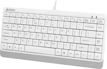Tastierë A4Tech FK11, me kabllo, US INTL, e bardhë