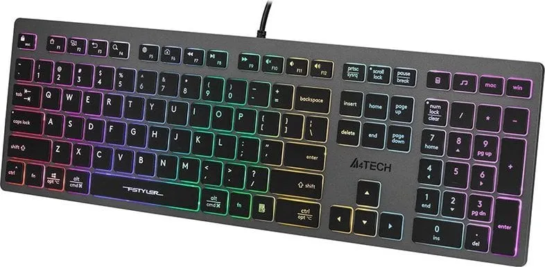 Tastierë A4Tech FSTYLER, me kabllo, US, grafit - 1
