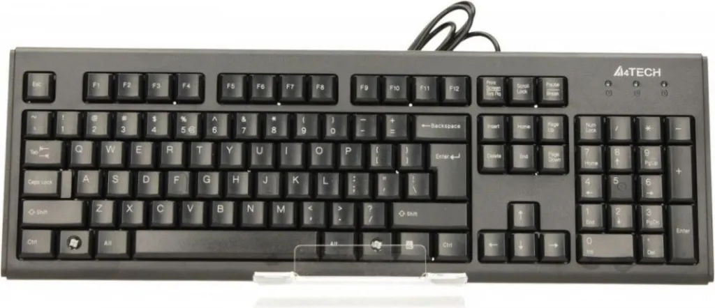 Tastierë A4Tech KR-83, me kabllo, US, e zezë - 1