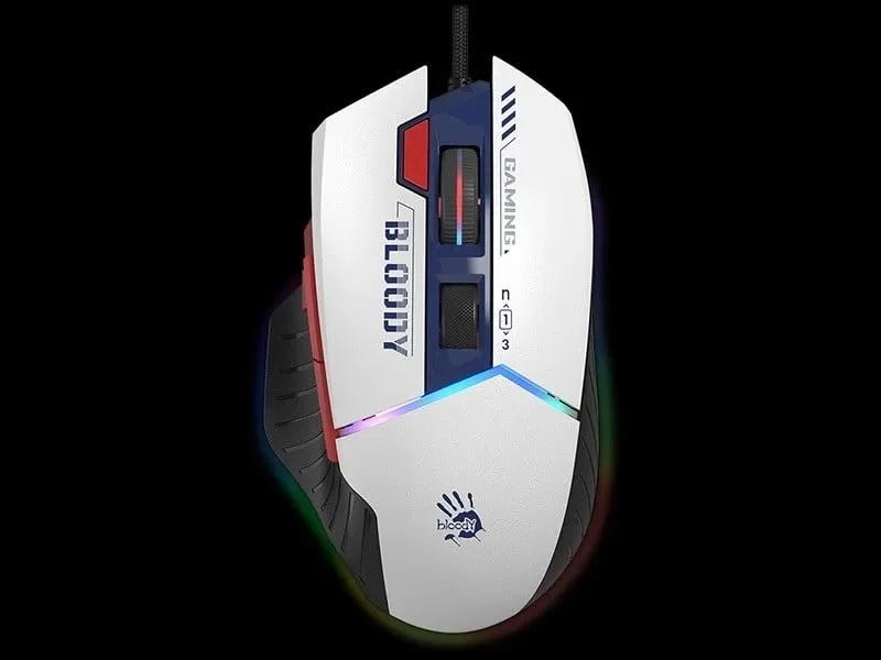 Maus A4 Tech W95Max, Gaming, i bardhë / i zi - 5