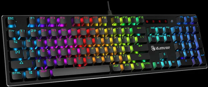 Tastierë A4Tech Bloody B820R, LK Optic Red, CZ, e zezë - 1