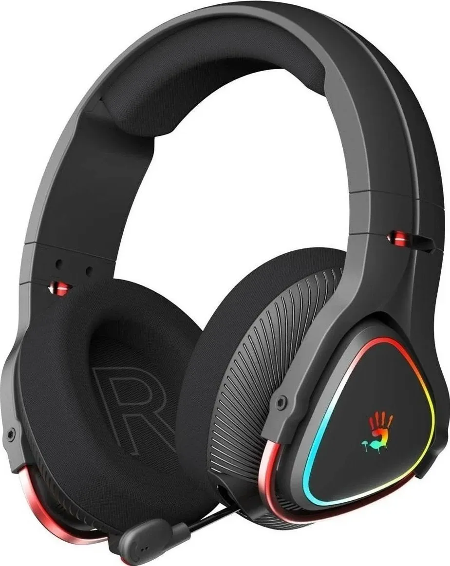 Kufje A4Tech Bloody MR710, Bluetooth 5.3, 2.4G, USB-C, 7.1 virtual, të zeza - 1