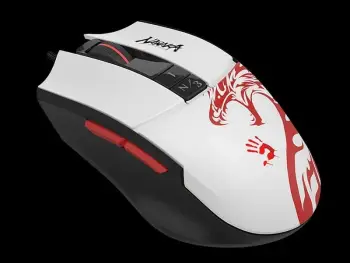 Maus A4-Tech Bloody W95Max USB, për lojtarë, ngjyrë bardhë e zezë