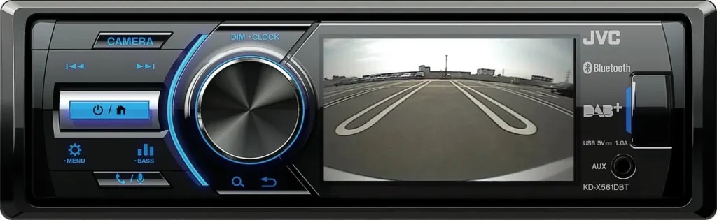 Radio veture JVC KD-X561DBT, Bluetooth, USB, ekran 3", e zezë/kaltër - 3