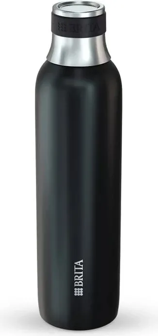 Shishe uji BRITA sodaTRIO 0.65L, çelik inox, e zezë - 7