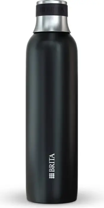 Shishe uji BRITA sodaTRIO 0.65L, çelik inox, e zezë