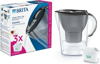 Brokë filtruese uji BRITA Marella, 2.4L, filtër MX Pro, gri grafit