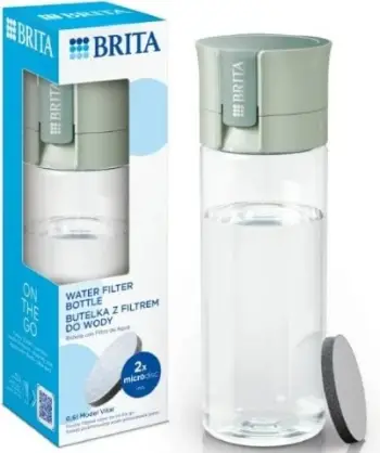 Shishe uji me filtër Brita Vital, 0.6L, pa BPA, jeshile pastel