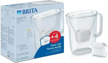 Kusie filtruese uji Brita Style Essential, 4 fishekë MAXTRA PRO Pure Performance, e bardhë