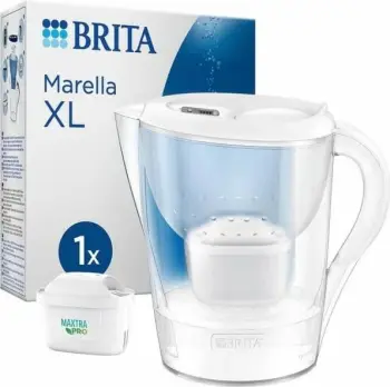 Ibrik filtrues uji Brita Marella XL, kapacitet i madh, i bardhë