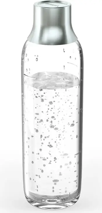 Shishe karbonizuese BRITA sodaTRIO, 1 L, Qelq, 2 copë, Argjendtë