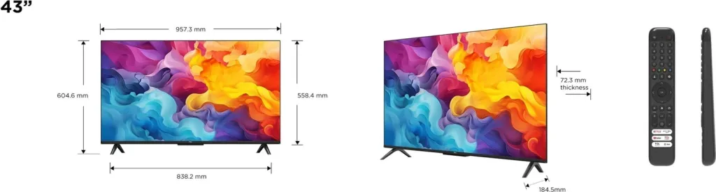 Televizor LED TCL 43P655, 43", 4K Ultra HD, Google TV, i zi - 1